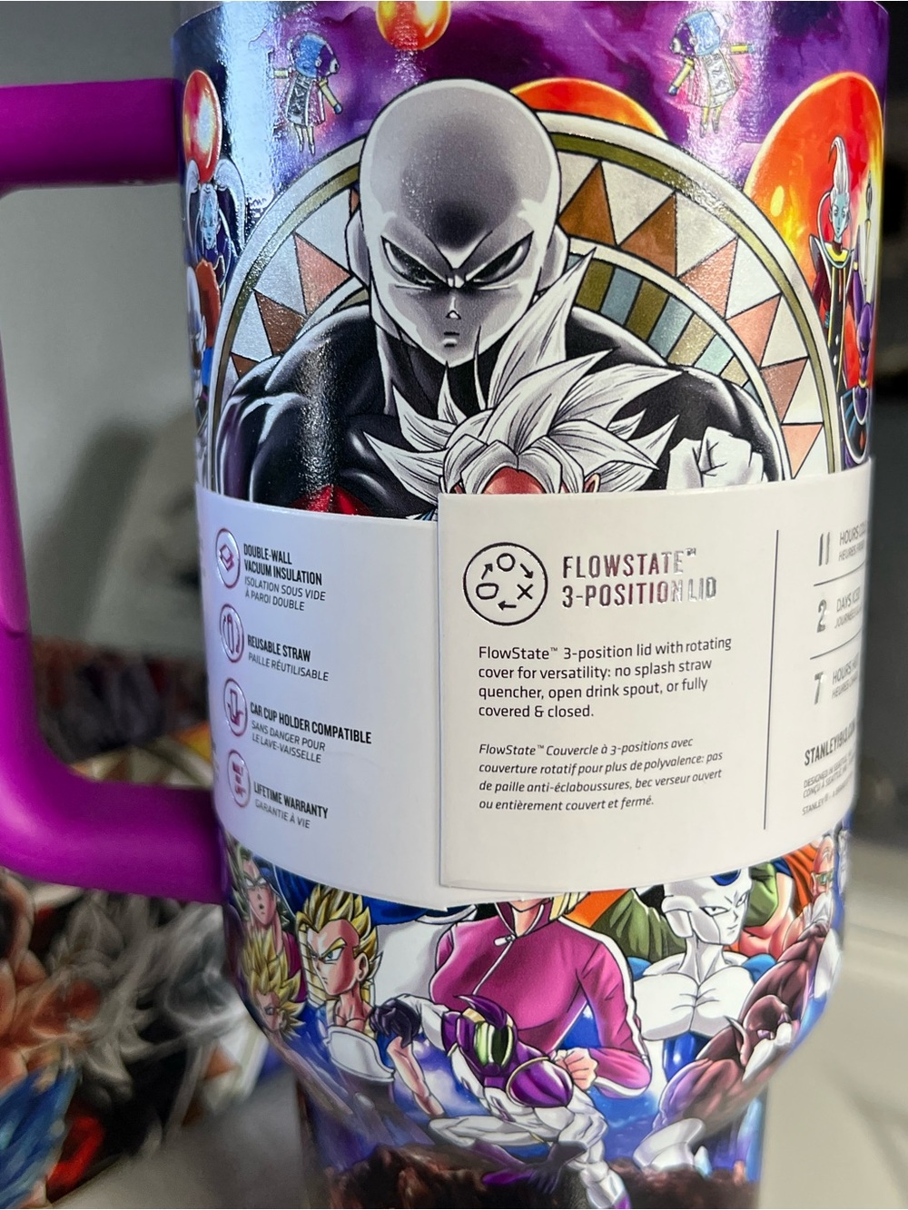 Dragon Ball Stanley Quencher H2.0 Tumbler - Vibrant Multicolor Anime Design 40oz - Picture 6 of 14